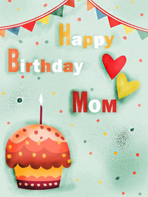 Happy Birthday Mom Greeting Card