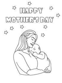 Happy Mother's Day Coloring Card