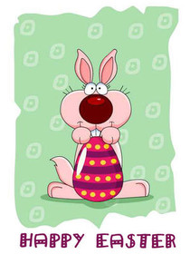 Happy Easter Bunny Greeting Card