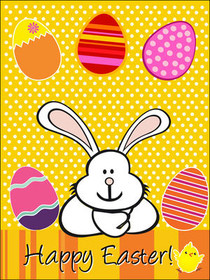 Happy Easter Bunny Greeting Card