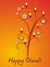 Happy Diwali Festive Tree Card
