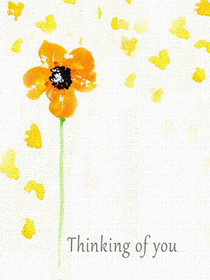 Thinking of You Yellow Flower Card