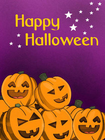 Happy Halloween Pumpkin Greeting Card
