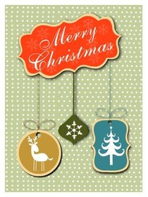 Merry Christmas Ornament Greeting Card
