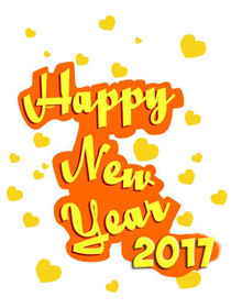 Happy New Year 2017 Greeting Card