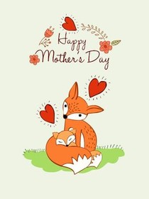 Happy Mother's Day Fox Card