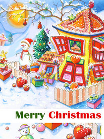 Festive Gingerbread House Christmas Card