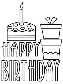 Happy Birthday Cake and Gifts