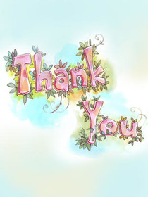 Thank You Floral Watercolor
