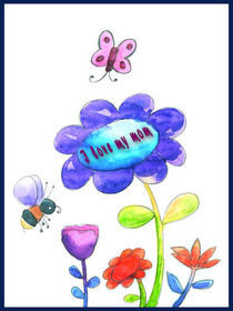 Colorful Garden Flowers with Insects