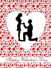 Marriage Proposal Silhouette Card