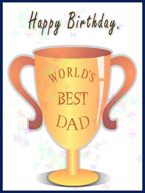 World's Best Dad Birthday Trophy