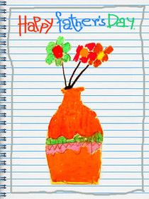 Happy Father's Day Flower Vase Card