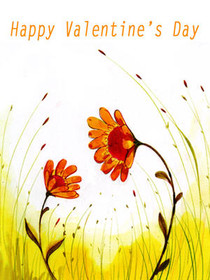 Happy Valentine's Day Floral Card