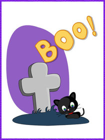 Halloween Boo Greeting Card