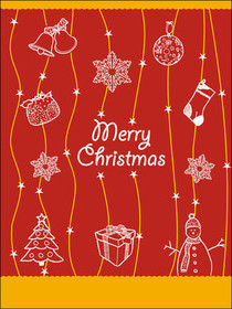 Red Christmas Ornaments Greeting Card