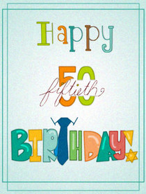 Happy 50th Birthday Greeting Card