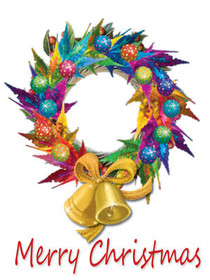 Mardi Gras Christmas Wreath