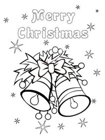Merry Christmas Bells Coloring Card