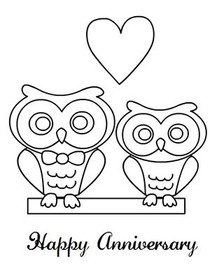 Cute Owl Couple Anniversary Card
