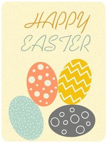 Happy Easter Pastel Eggs Card