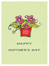 Happy Mother's Day Flower Pot Card