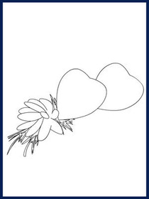 Two Heart Balloons Bouquet