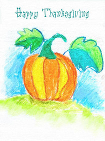 Happy Thanksgiving Pumpkin Card