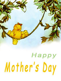 Happy Mother's Day Yellow Birds