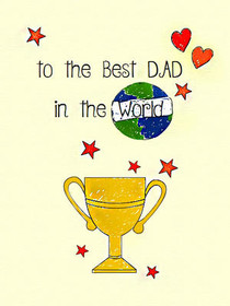 Best Dad in the World Trophy Card