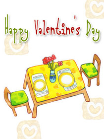 Happy Valentine's Day Dinner Table