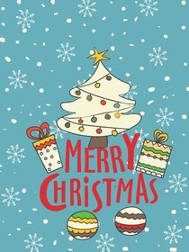 Merry Christmas Tree Greeting Card