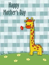 Happy Mother's Day Giraffe Card