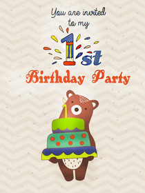 1st Birthday Party Invitation