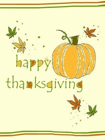 Happy Thanksgiving Pumpkin Card