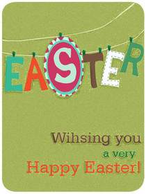 Easter Wishes Bunting Card