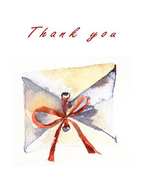 Watercolor Envelope Thank You Card