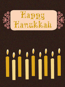 Happy Hanukkah Menorah Greeting Card
