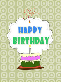 Happy Birthday Cake Card