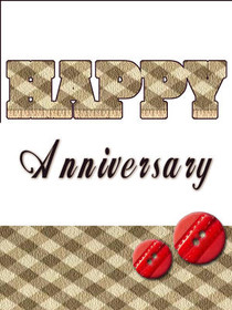 Happy Anniversary Plaid Card