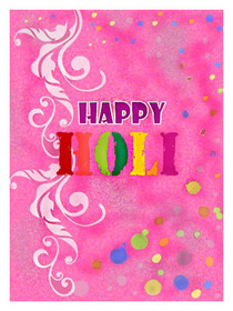 Happy Holi Colorful Festival Greeting Card