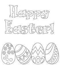 Happy Easter Coloring Card