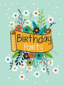 Colorful Birthday Party Floral Card