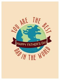 Best Dad Father's Day Globe Card
