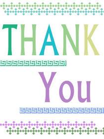 Colorful Thank You Greeting Card