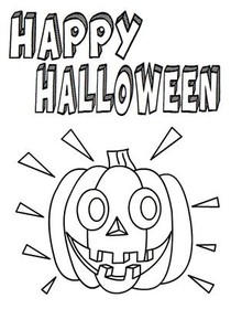 Happy Halloween Jack-o'-Lantern Card