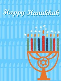 Happy Hanukkah Menorah Greeting Card