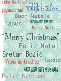 Multilingual Merry Christmas Card