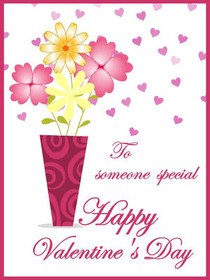 Valentine's Day Flowers Greeting Card