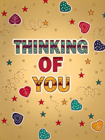 Thinking of You Colorful Card